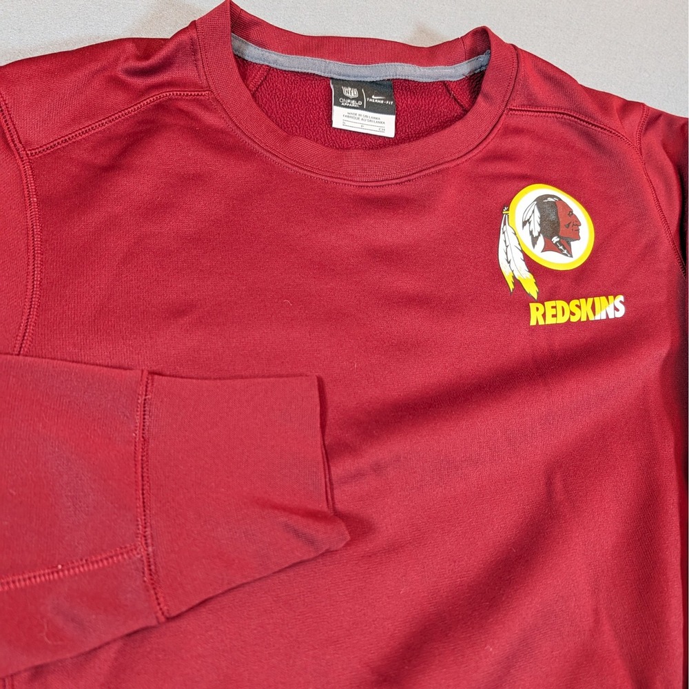 NFL Washington Redskins Nike Therma-FIT Red‎ Pullover Sweatshirt Size Small